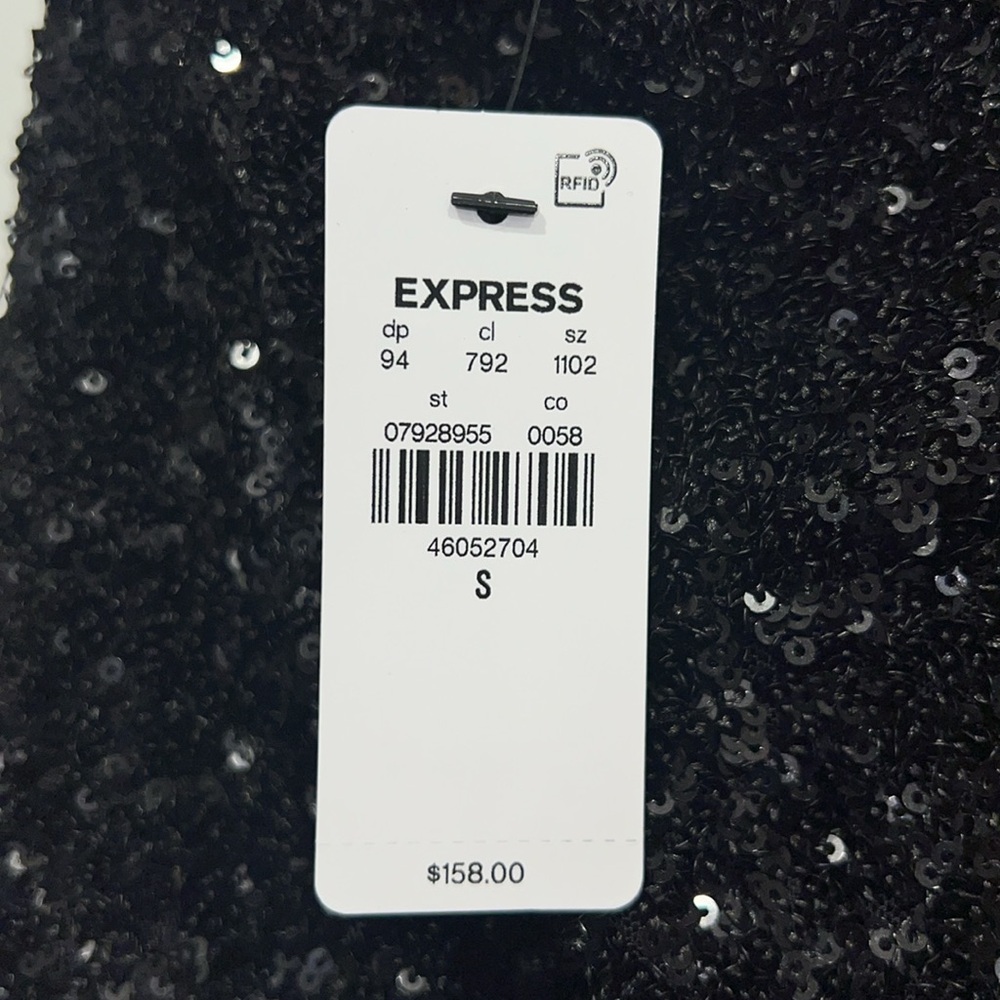 Express Sequin Halter Cowl Neck Wide Leg Jumpsuit, size S, NEW - Picture 6 of 9